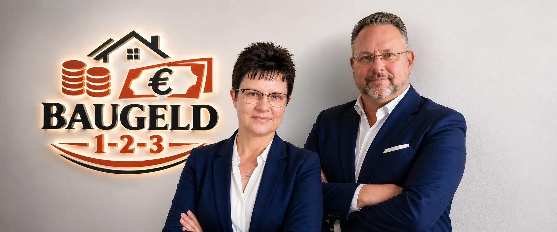 Nicole Weber und Kai Weber im Büro von Baugeld 1-2-3